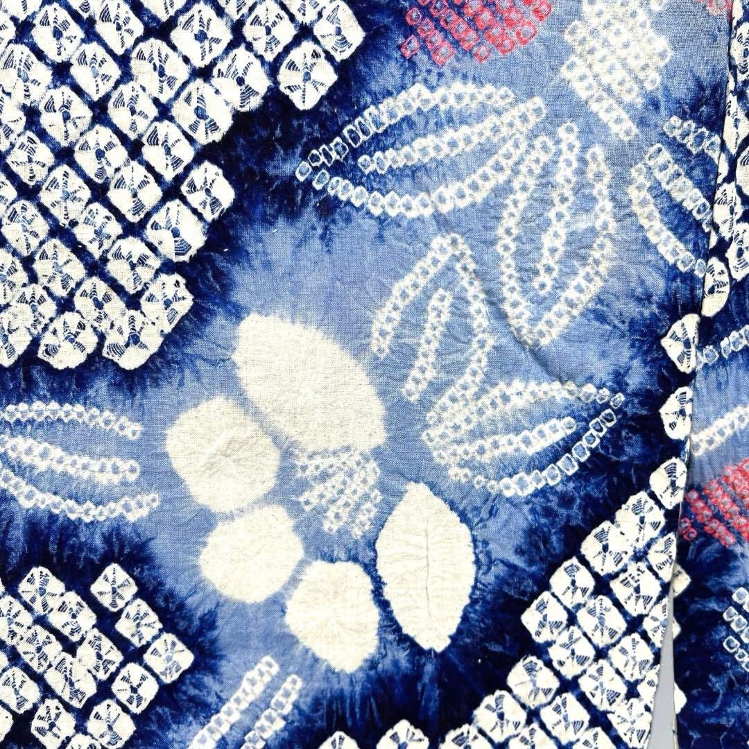 浴衣 有松鳴海絞り 蝶 ライトブルー グラデーション着物 034a d 浴衣