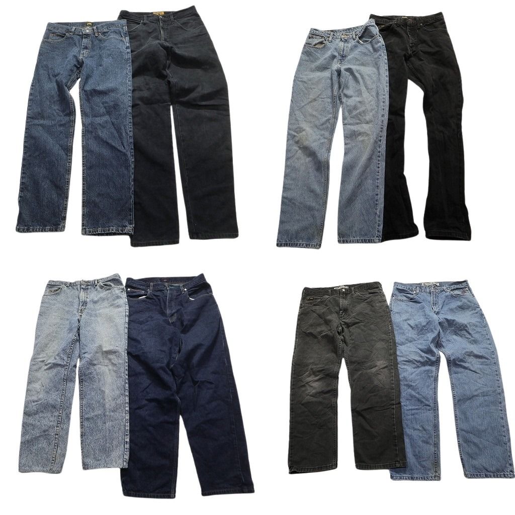 古着卸 ブランドmix パンツ 8枚セット メンズ 28 |30 |32 |34 トミーヒルフィガー Lee アルマーニ 古着 MZ8646