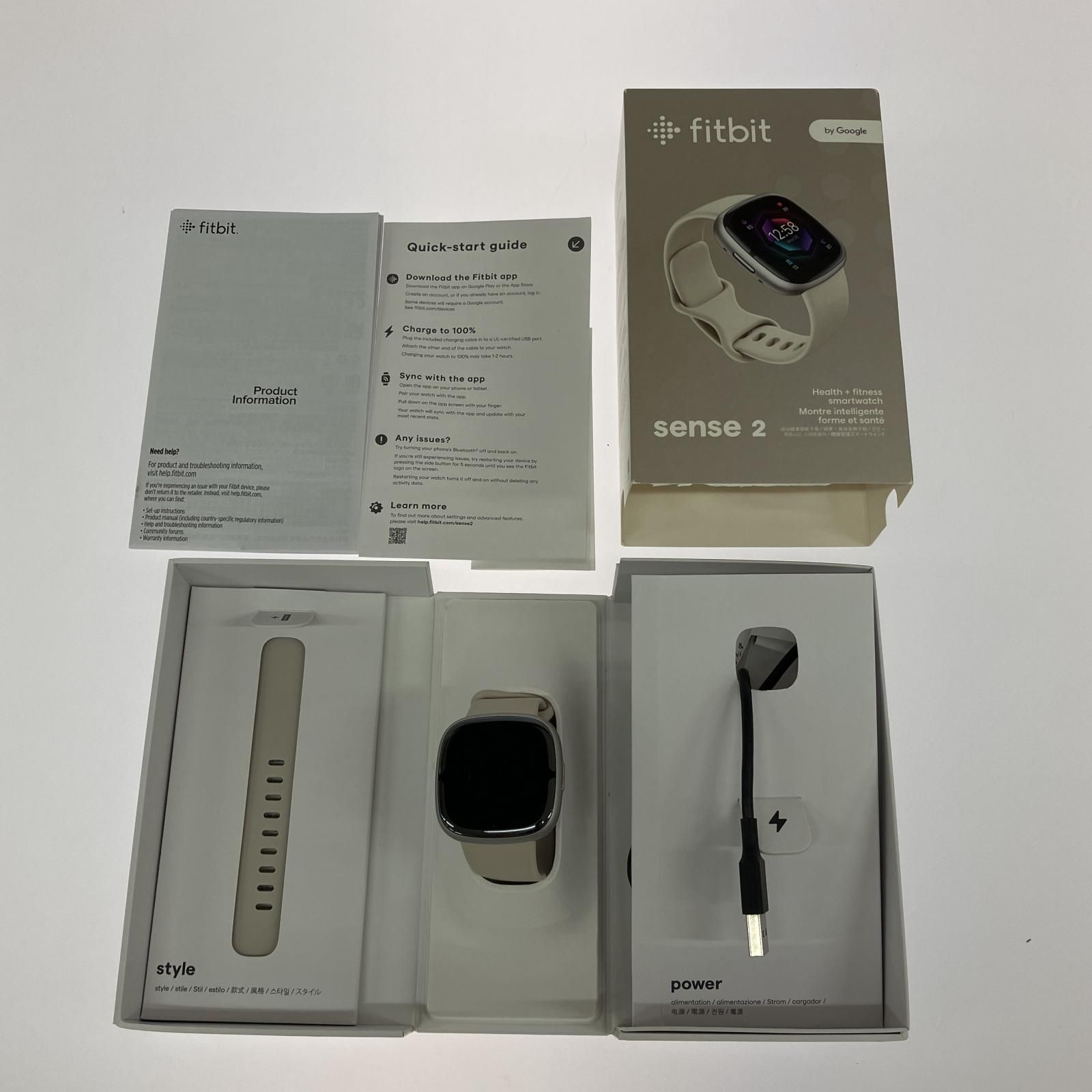 Fitbit フィットビット SENSE 2 スマートウォッチ腕時計/グレージュ