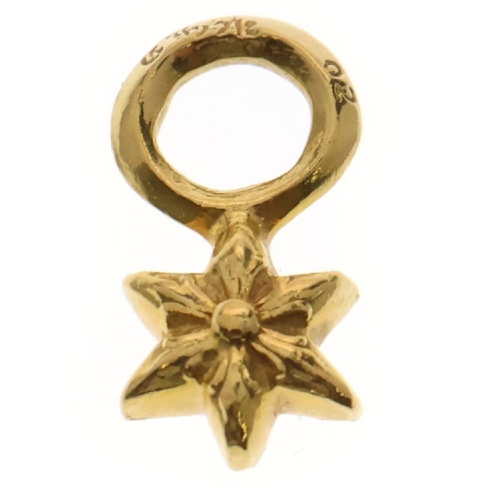 CHROME HEARTS クロムハーツ 22K STACK STAR V1 スタースタックチャーム ペンダントトップ ゴールド