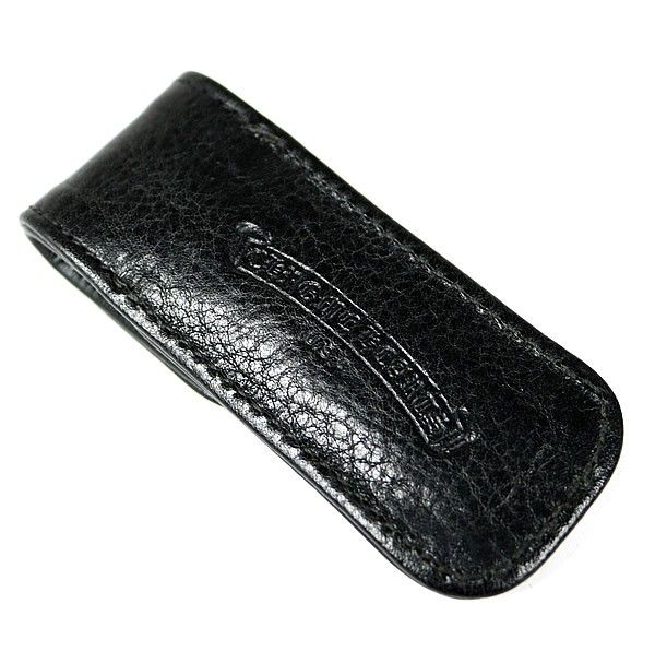 CHROME HEARTS クロムハーツ 楊枝入れ CASE レザー ケース メンズ SV 925 黒 100718