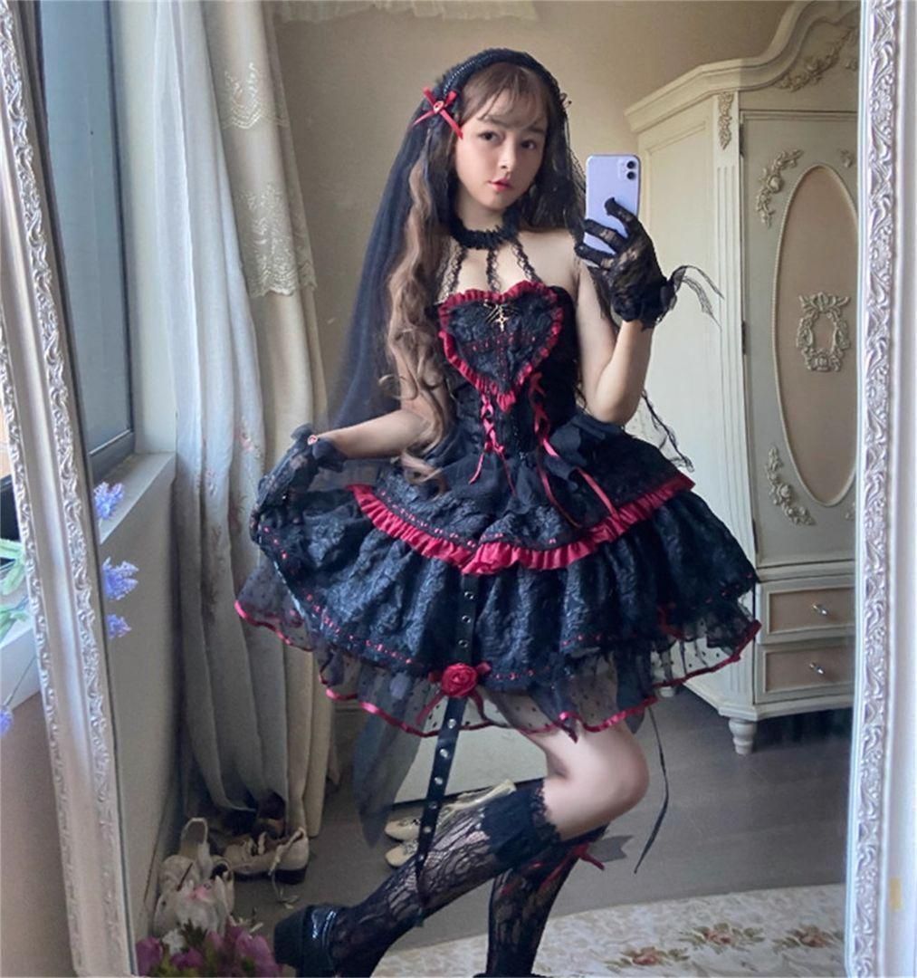 LT-181 豪華姫系 lolita 可愛 レトロ風 オリジナル jsk ロリータ