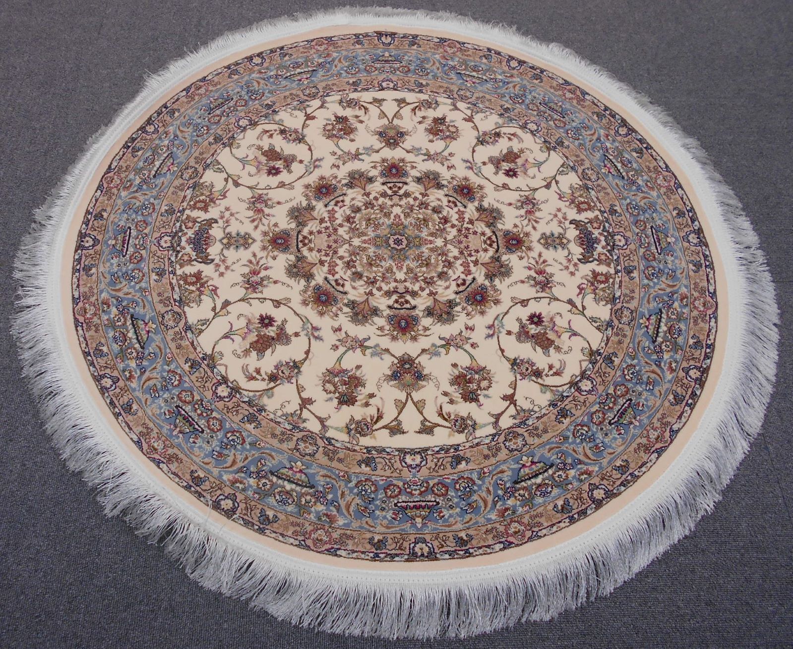 多色織、高密度！輝く 本場イラン産 絨毯 形150cm‐200931-