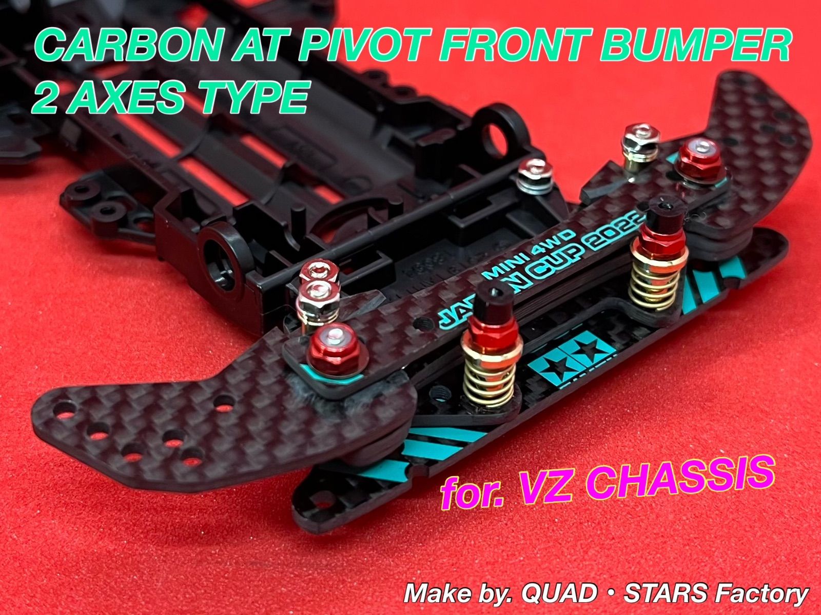 ミニ四駆・VZシャーシ用】2軸ATピボットバンパー J-CUP2022／フル