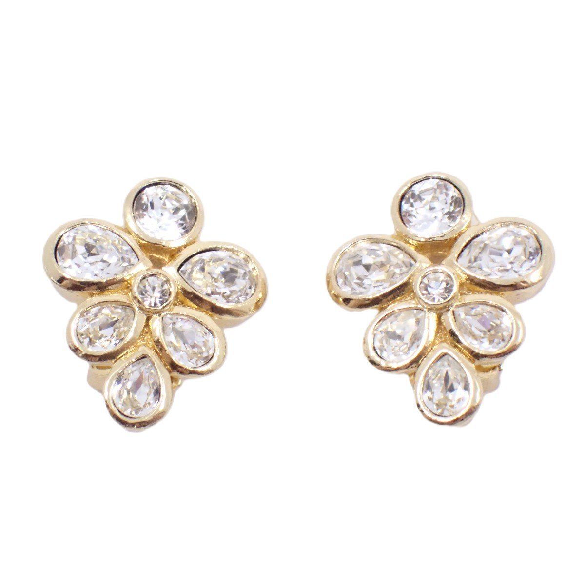 Christian Dior クリスチャンディオール イヤリング ゴールド色金具|ラインストーン いおき質店