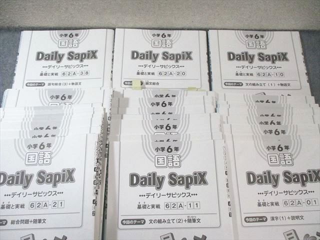 SAPIX 小6 デイリーサピックス 国語 通年セット 【計38回分】 120L2D