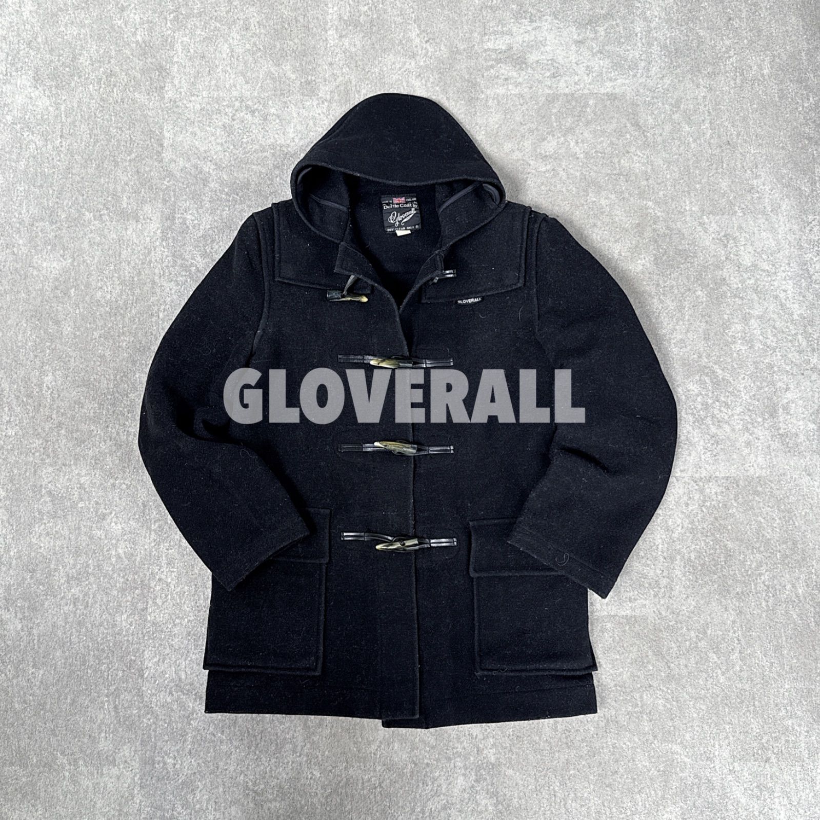英国製 60 s~70 s gloverall グローバーオール ダッフルコート ウール イングランド ブラック 34
