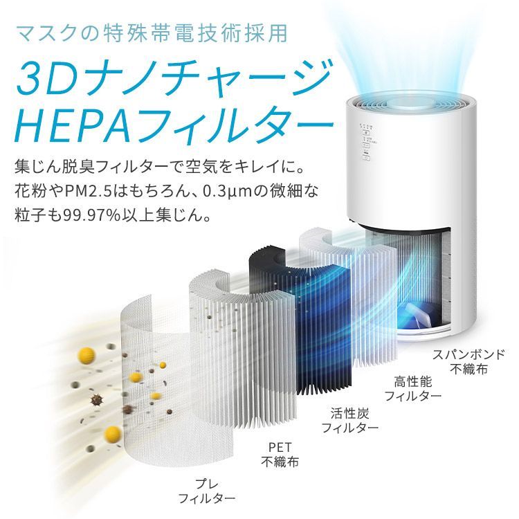 公式 空気清浄機 花粉対策 16畳 省エネ HEPAフィルター 脱臭 集じん PM2.5 ホコリ タバコ ペット ニオイ対策 家庭用 アイリスオーヤマ AAP-S30C 安心延長保証対象
