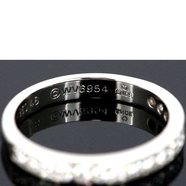 カルティエ ハーフエタニティー ダイヤモンド リング Pt950 ♯48 証明