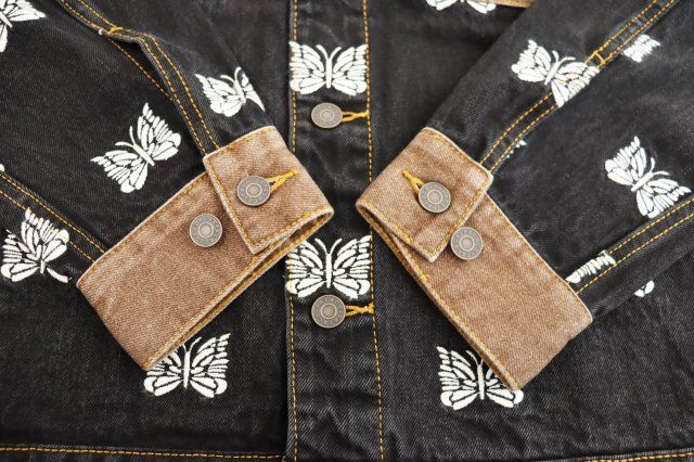 ジャケット・アウター PALACE Needles Western Denim Jacket L Palace Needles Western Denim Jacket Black - Palace Needles
