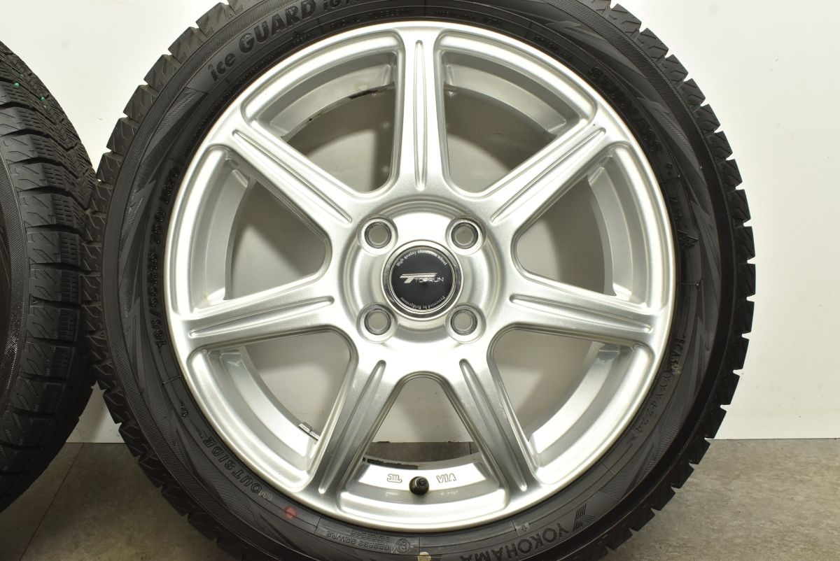 バリ溝 トップラン 15in 4.5J 45 PCD100 ヨコハマ アイスガード iG70 165 55R15 インチアップ N-BOX N-ONE ワゴンR スペーシア タント TRITUETUBI_COM