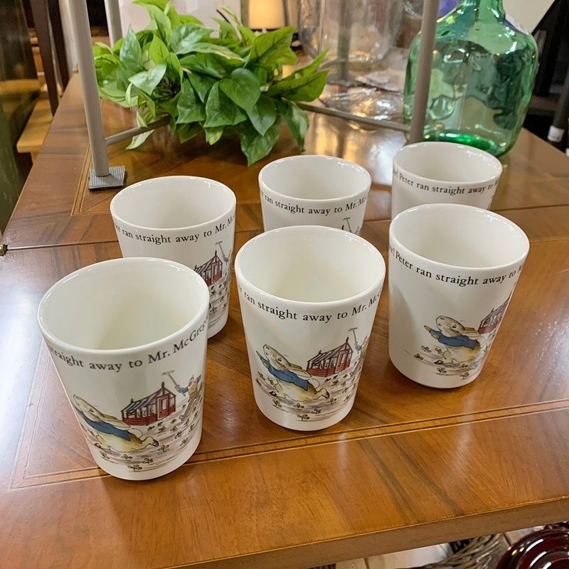 廃盤 希少 WEDGWOOD ピーターラビット タンブラー 6客セット 陶器