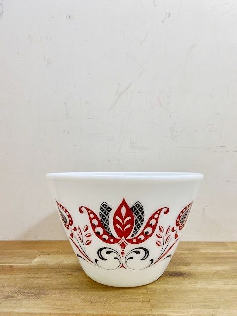 Fire KingミキシングボウルレッドドットLL☆200117n8-frk