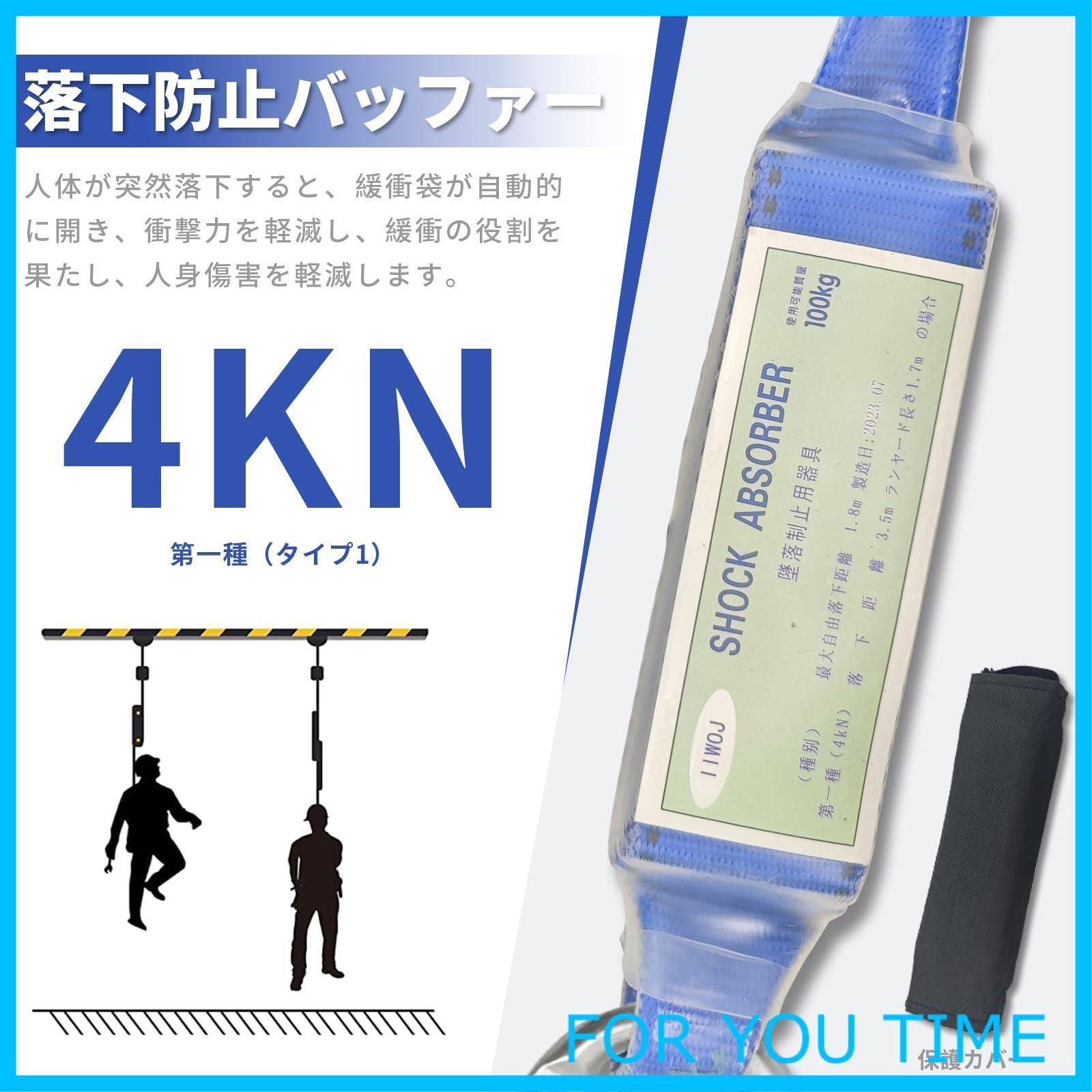 ランヤード 新規格 巻き取り式ランヤード 安全帯 ランヤード 巻き取り式 新規格 墜落制止用器具 ランヤード 巻き取り器付きランヤード フルハーネス 補助ロープ 取替え用ランヤード