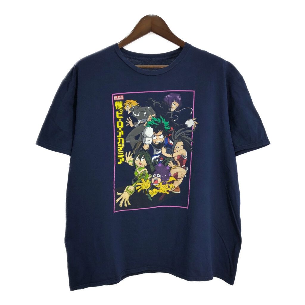 僕のヒーローアカデミア Tシャツ ブラック 2XL 僕のヒーローアカデミア