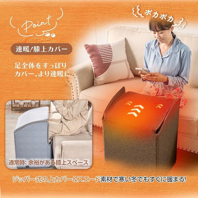 一般家庭用 TOKAIZ パネルヒーター 足元 デスク 日本初7面発熱パネル 無線リモコン付き 折りたたみ 薄型 全方向暖房 タイマー 自動オフ機能 省エネ オフィス フットヒーター ペット ケージ 防寒対応 PSE認証 TPH-Elite7 バーントアン 1