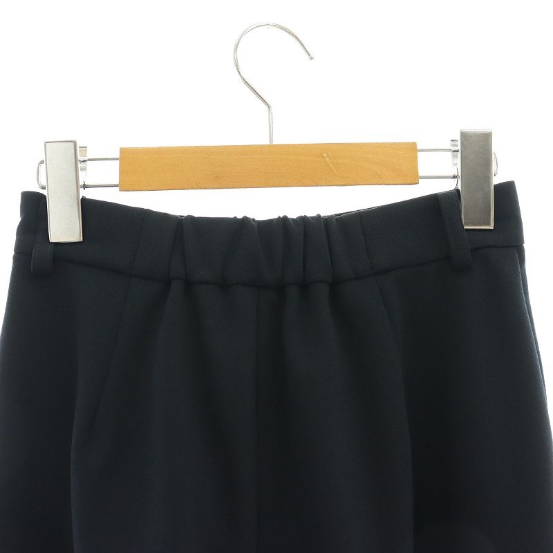 エリー ELLIE ジョーゼットパンツ スラックス セミフレア S 紺