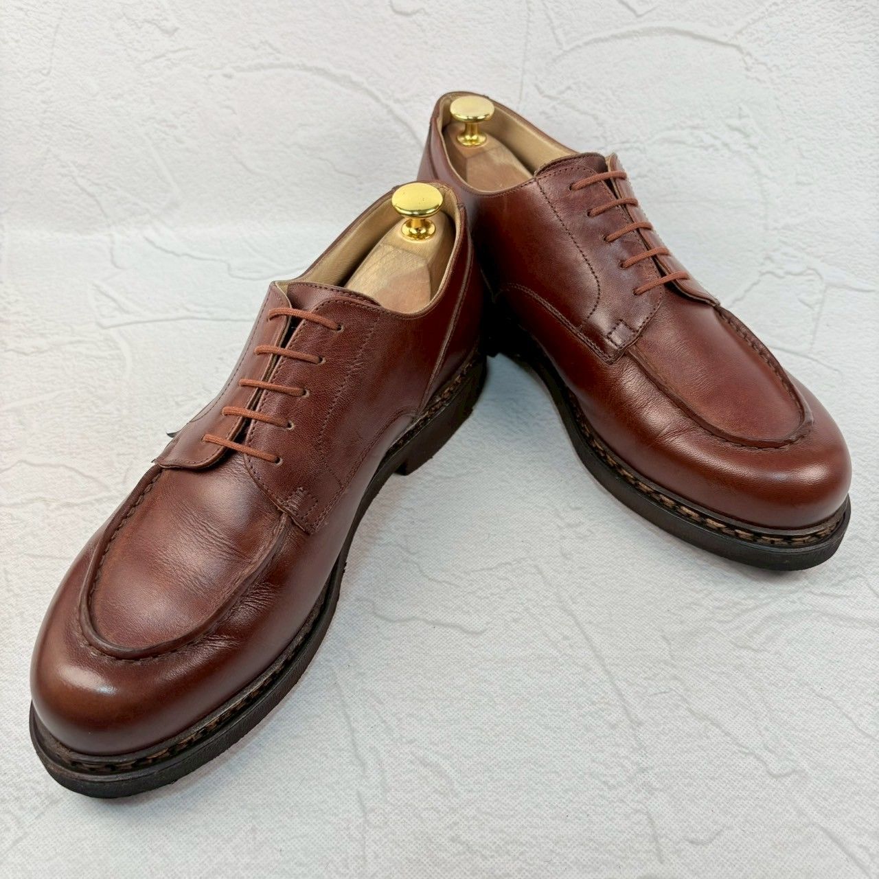 定番モデル　パラブーツ 7 25.5 シャンボード レザー Uチップ ブラウン 定番モデル パラブーツ 7 25.5 シャンボード レザー Uチップ ブラウン