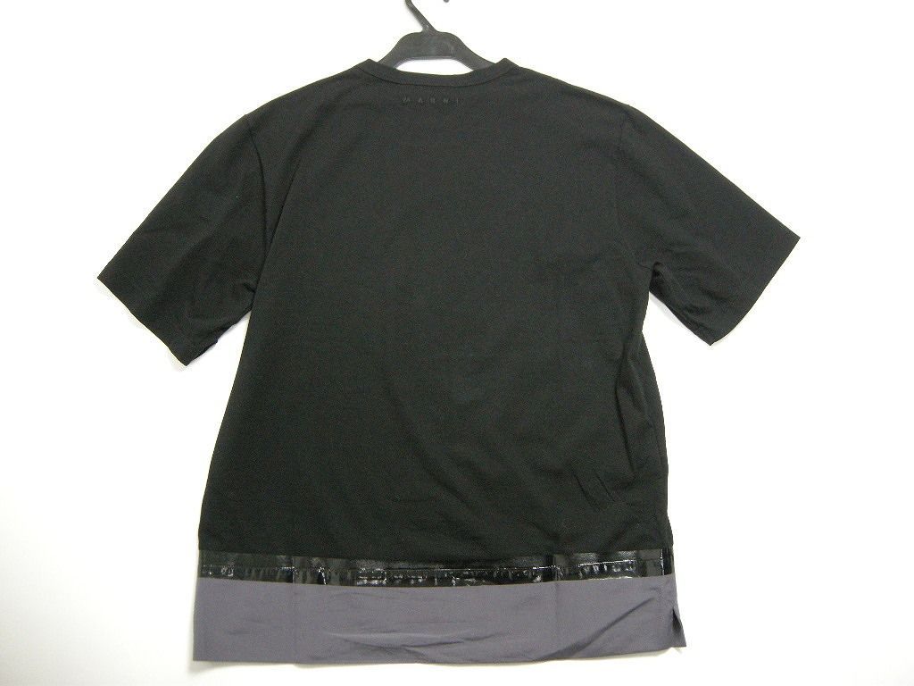 サイズ48 (M-L相当)□新品 本物□マルニ MARNI 異素材切替Tシャツ TEE 