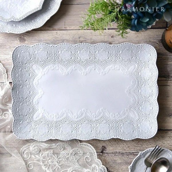 ラセラミカ メインプレート 特大皿 ラージプレート 大皿 長方形 大きい