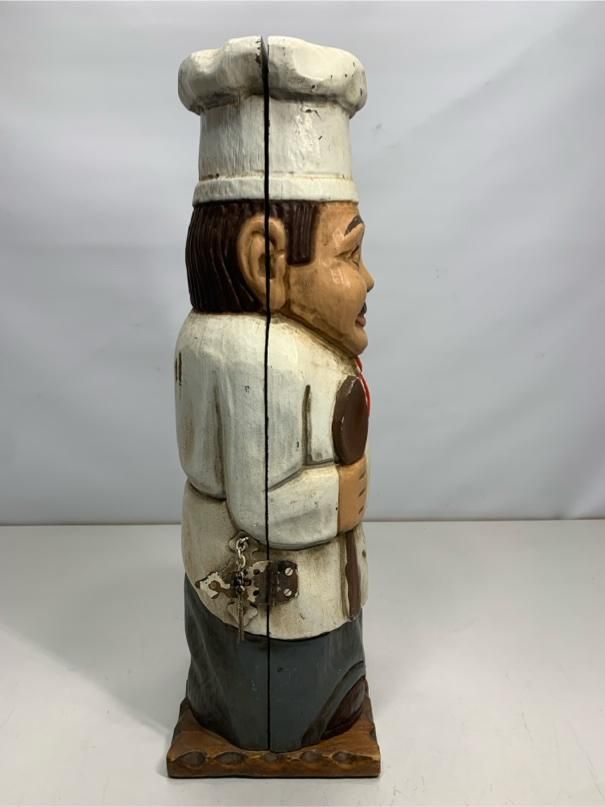 希少 ワインボトルケース ホルダー 木彫り 人形 コック スペイン製
