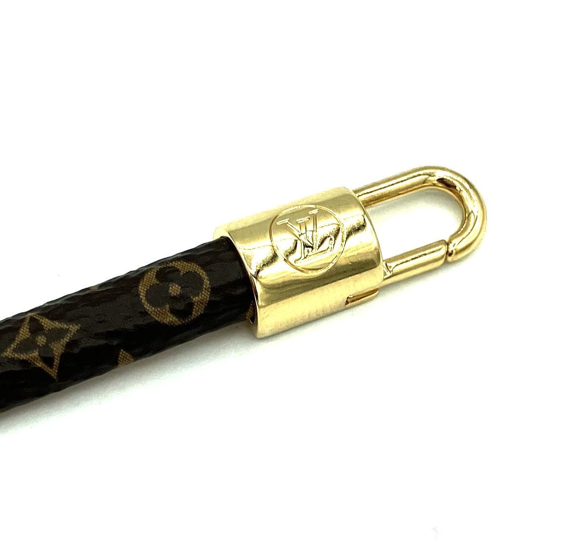 【鑑定済み】正規品 新品同様 ルイヴィトン LOUIS VUITTON モノグラム ヴィヴィエンヌ ブレスレット M6773 ブラウン 茶