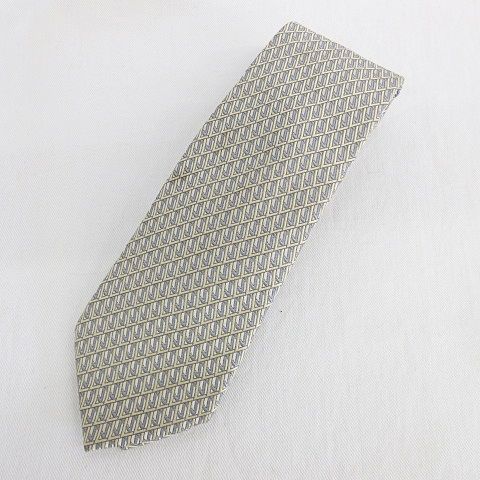 ルイヴィトン LOUIS VUITTON ネクタイ レギュラータイ 小物 総柄 シルク グレー ベージュ