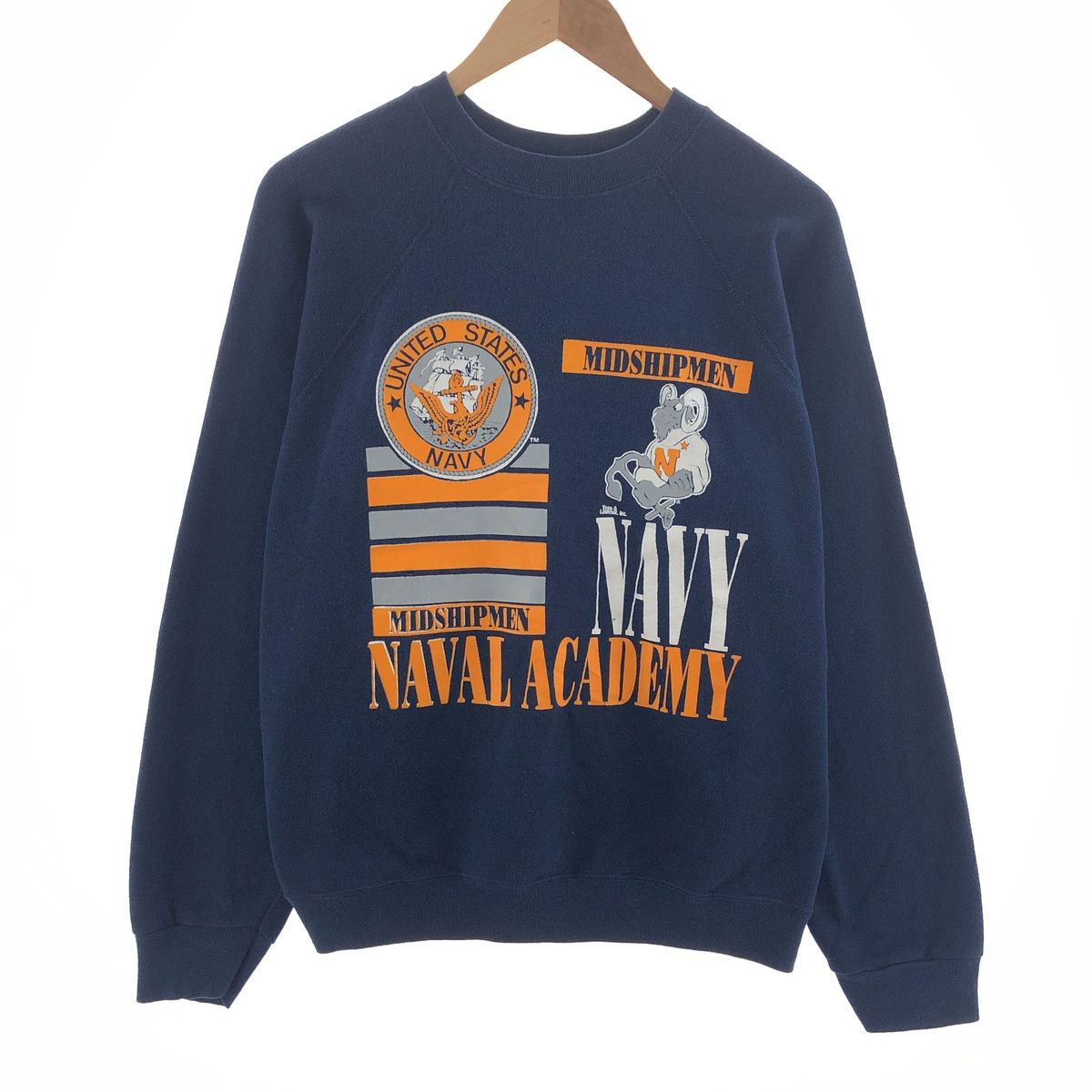 古着 NAVY NAVAL ACADEMY 海軍兵学校 カレッジスウェットシャツ トレーナー メンズXL/eaa392115