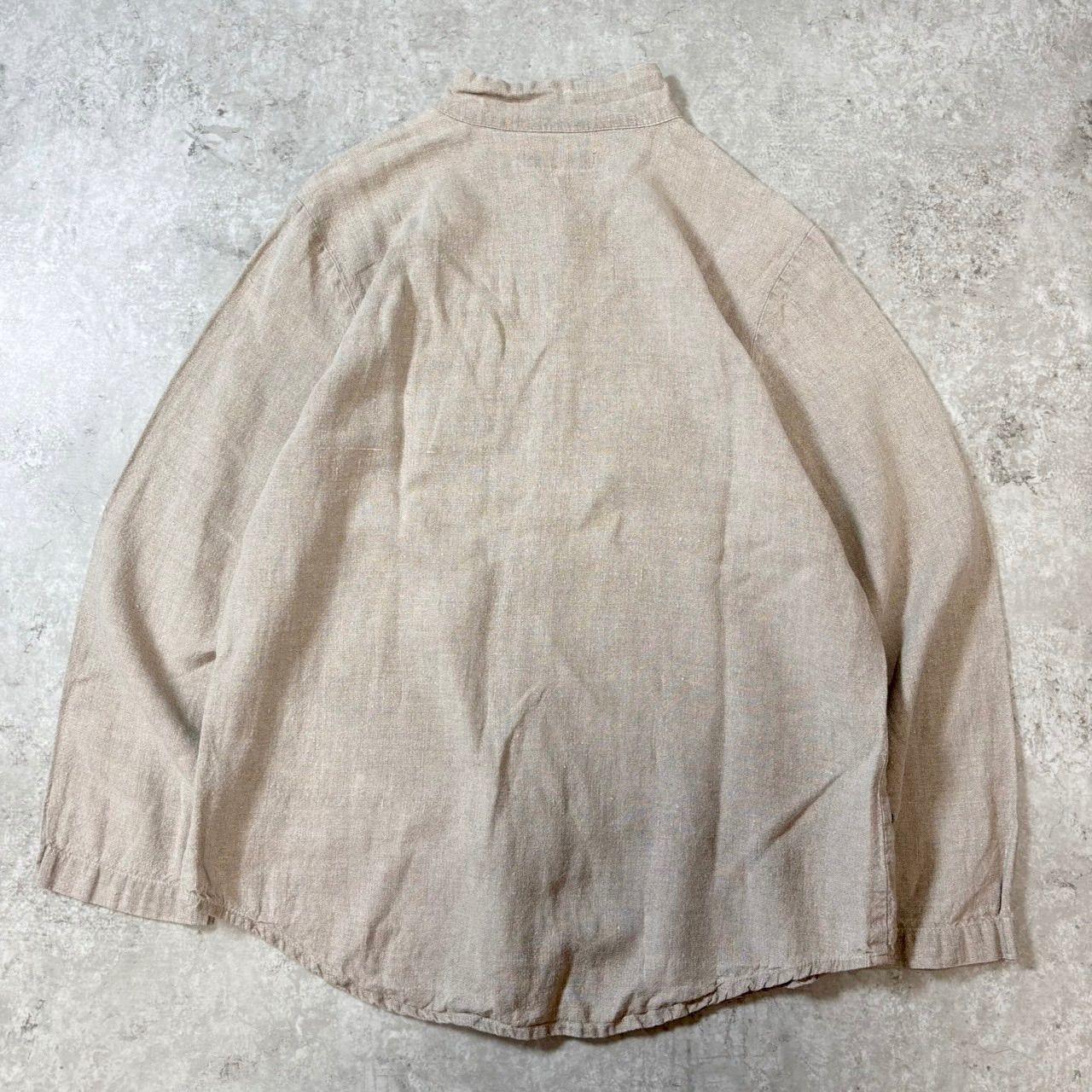 【美品】FLAX リネンシャツ　リトアニア製 FLAX