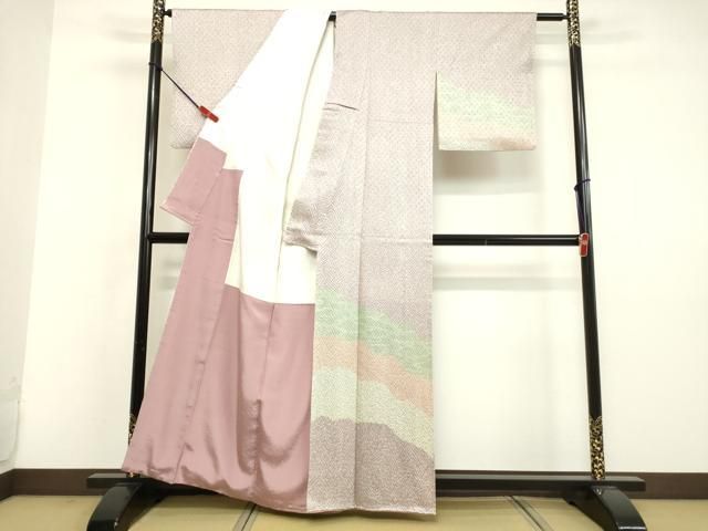 平和屋着物○訪問着 杢目絞り 霞文 正絹 逸品 DAAV8533tw - メルカリ 