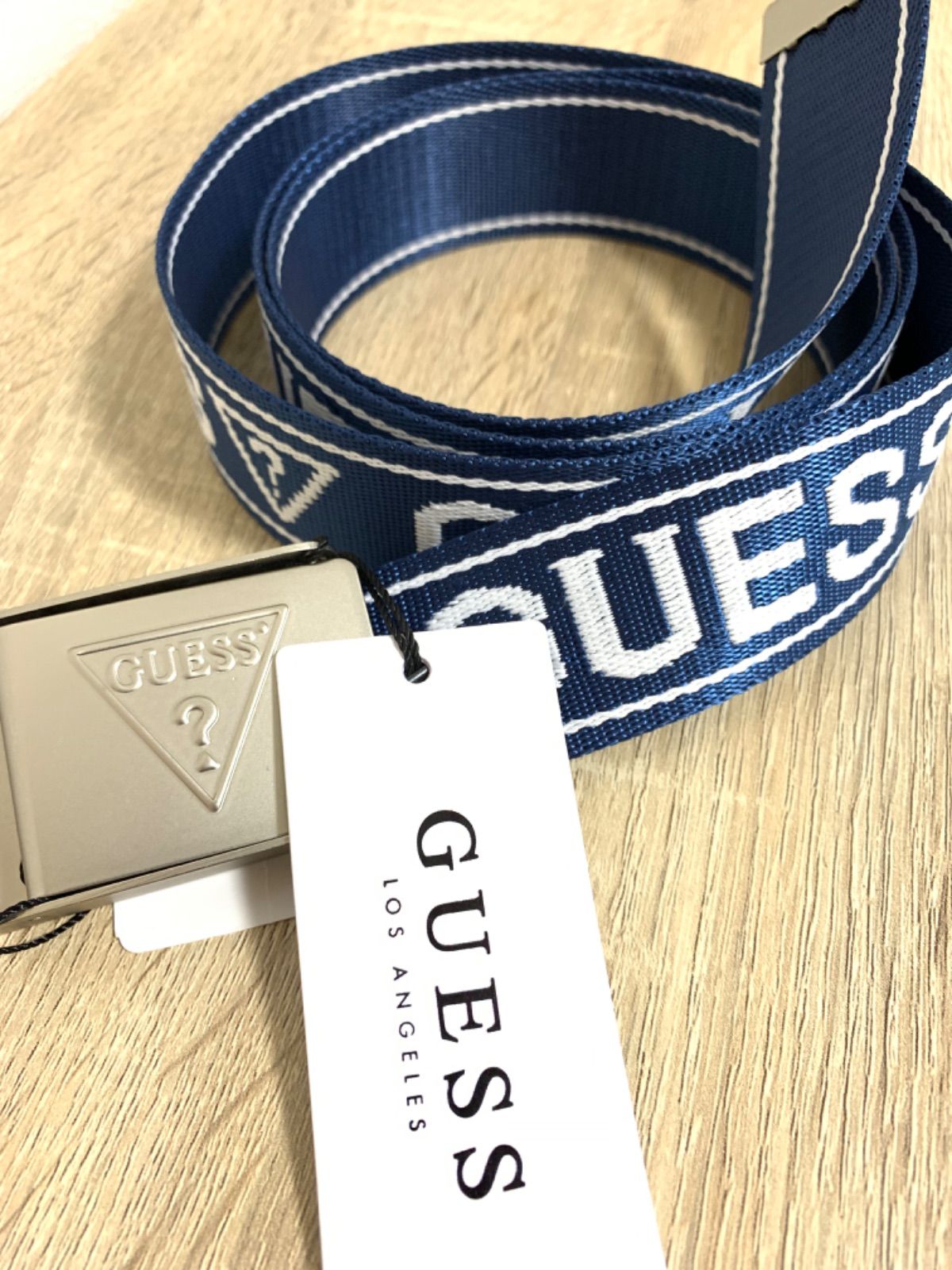 GUESS ベルト ブルー - メルカリShops