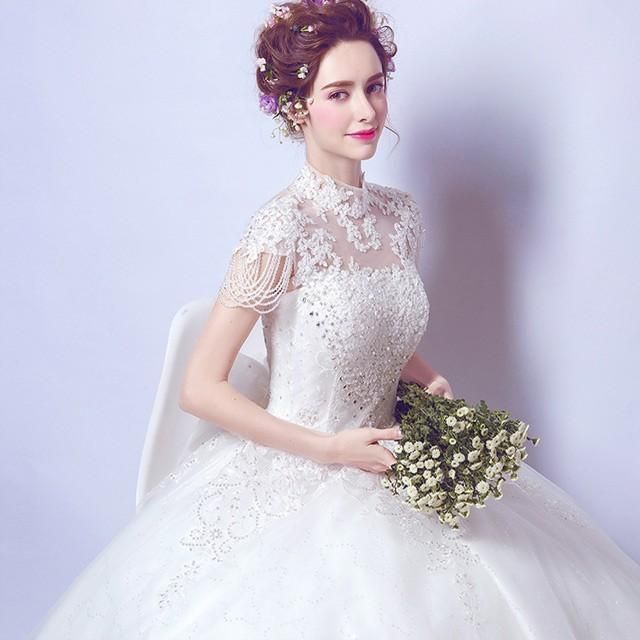 カラードレス ロングドレス Aラインドレス 立ち襟 チャイナ襟 5分袖 コンサート 発表会 ステージ衣装 演奏会 コンクール コー演出服 オーケストラ 舞台