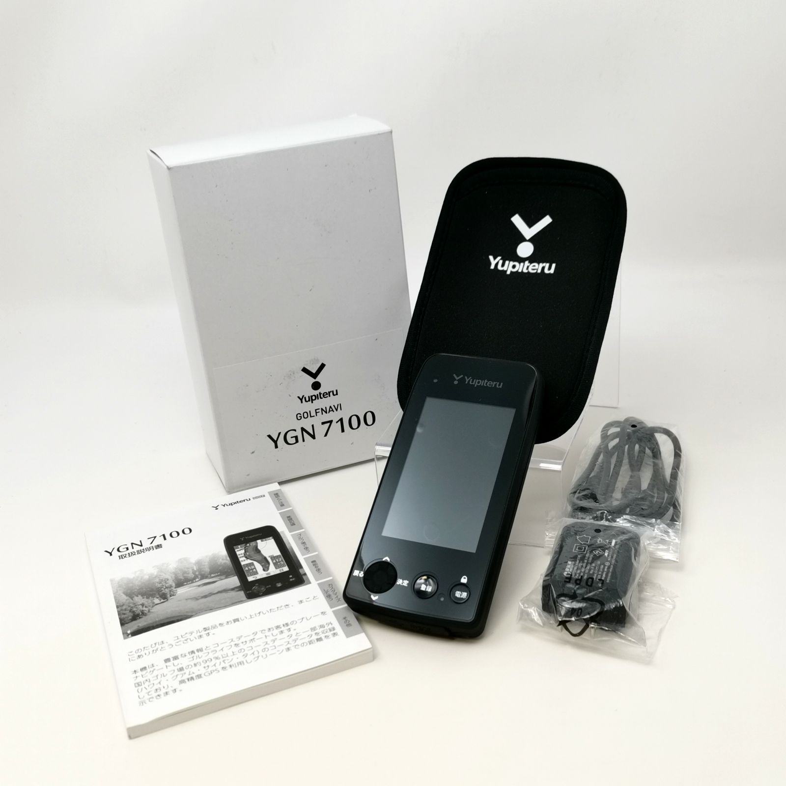Yupiteru GOLFNAVI YGN 7100 + ケース ユピテル ゴルフナビ YGN7100 ブラック 充電器あり 箱あり