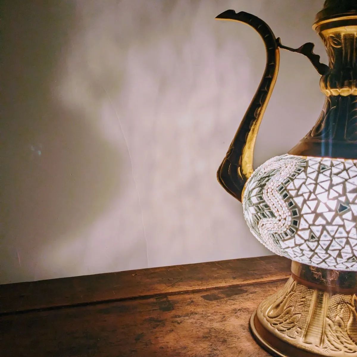 NEW＊トルコ製ハンドメイド モザイクランプ（アラジン）