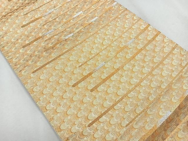 平和屋着物◎西陣の名門織元 いづくら謹製 六通柄袋帯 横段流水