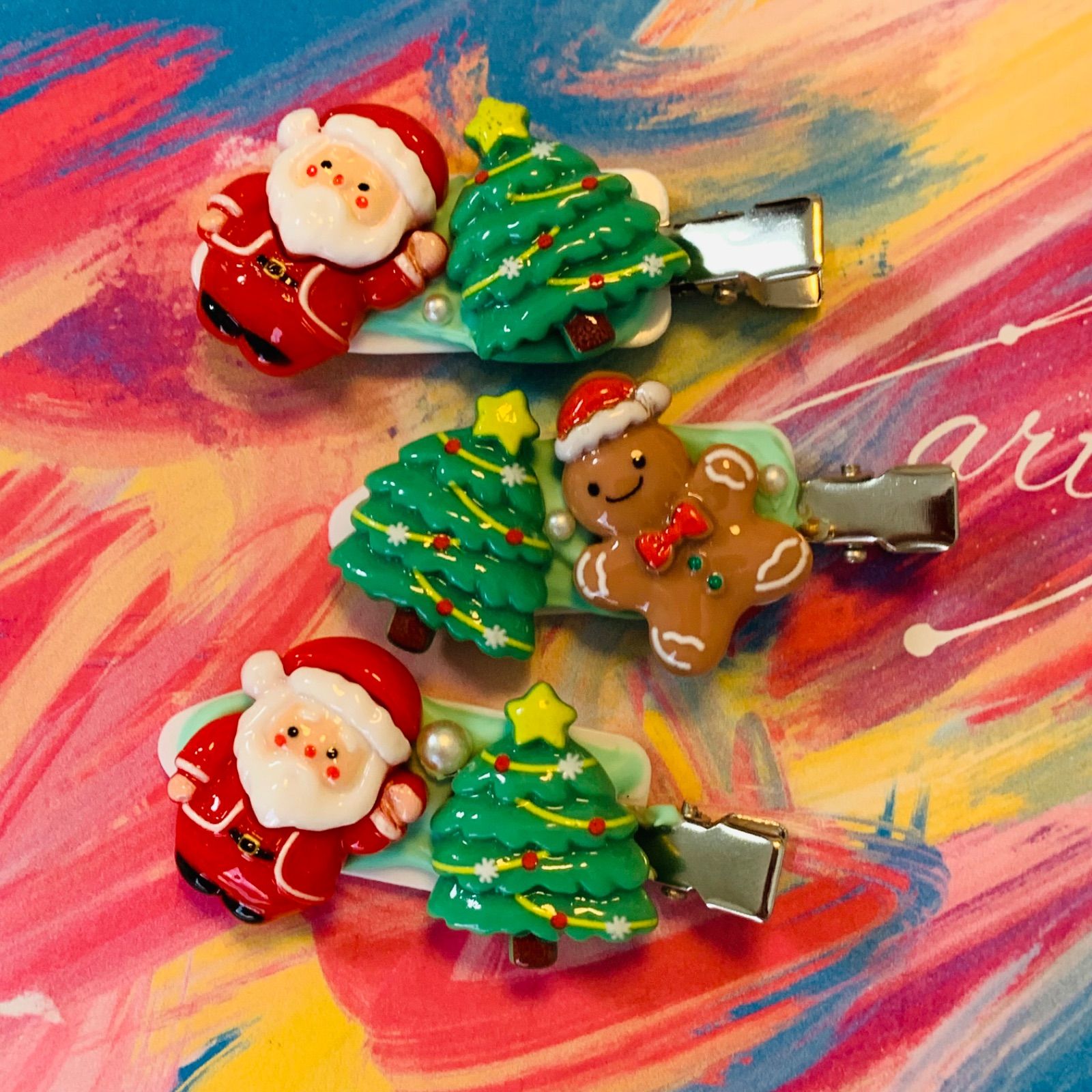 ꫛꫀꪝ【雪だるま】ベビーヘアクリップ　キッズヘアクリップ　ヘアピン ꫛꫀꪝ【スノーマン】ベビーヘアクリップ キッズヘアクリップ