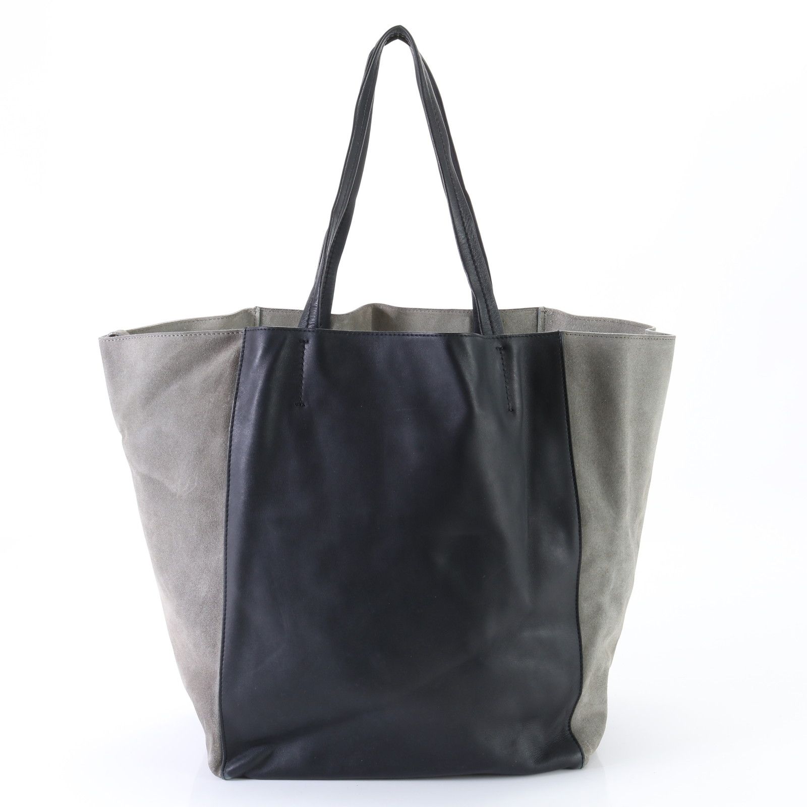 CÉLINE カバファントム　ブラックレザートート セリーヌ カバファントムスモール レザー トートバッグ ブラック
