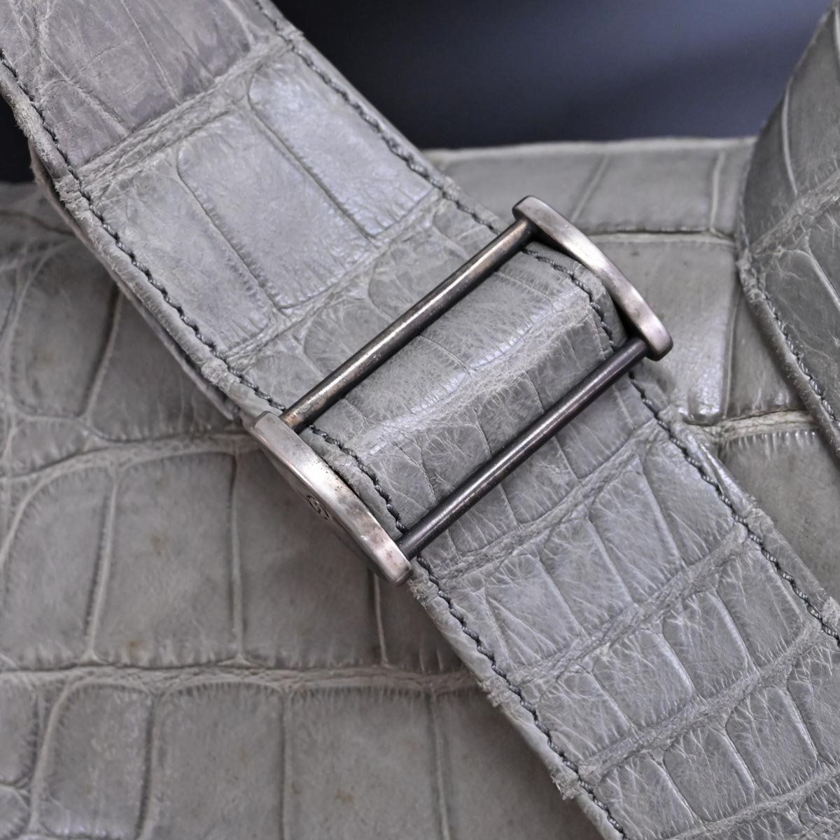 本物 ジョルジオアルマーニ 最高級マットクロコダイルレザーメンズ