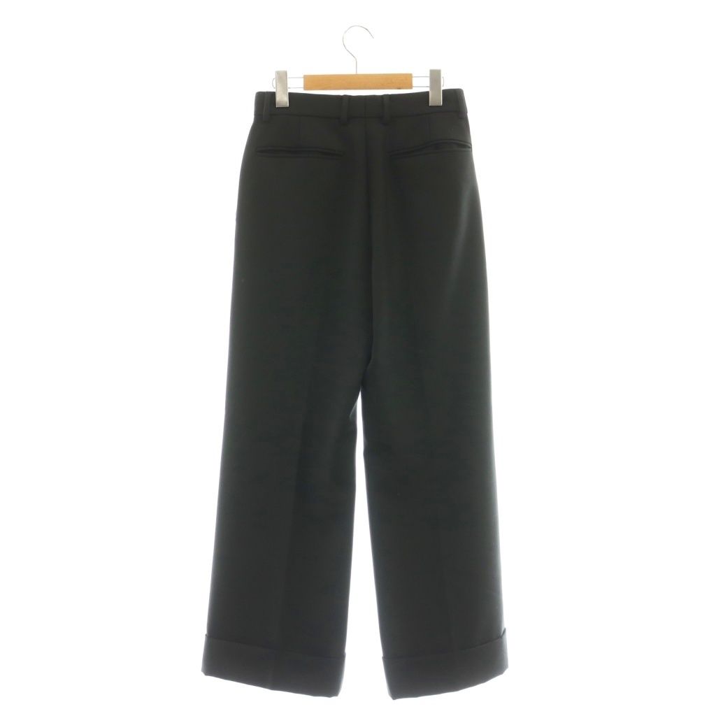 ドリスヴァンノッテン DRIES VAN NOTEN ロールアップワイドスラックスパンツ 34 ブラック ES OS SH