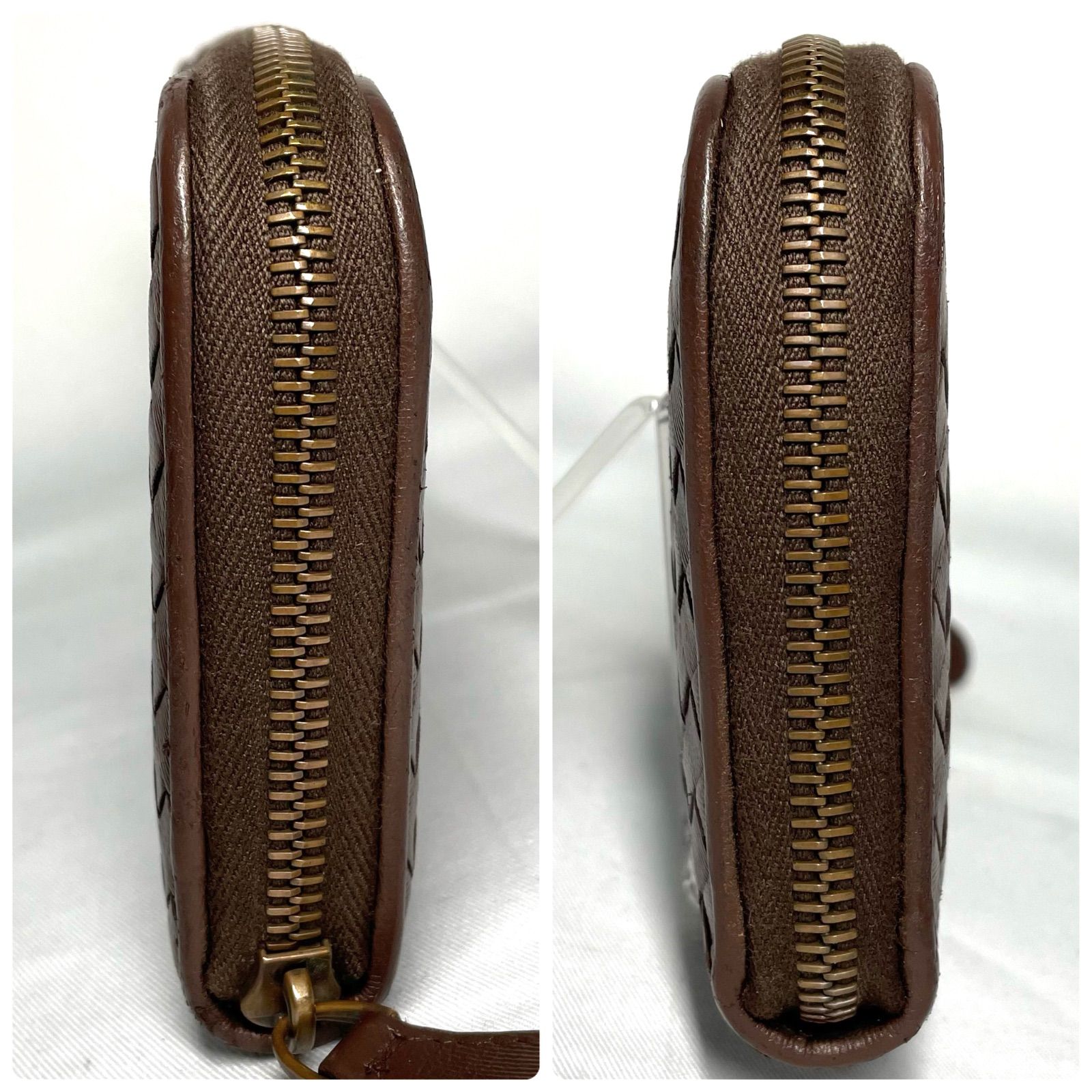 Bottega Veneta ボッテガ ヴェネタ イントレチャート 長財布 ブラウン