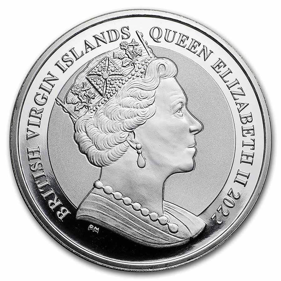 PCGS PR67 イギリス領ヴァージン諸島 ペガサス 銀貨 2017-P 保証書・カプセル付き] 2022年 (新品) イギリス領 ヴァージン諸島