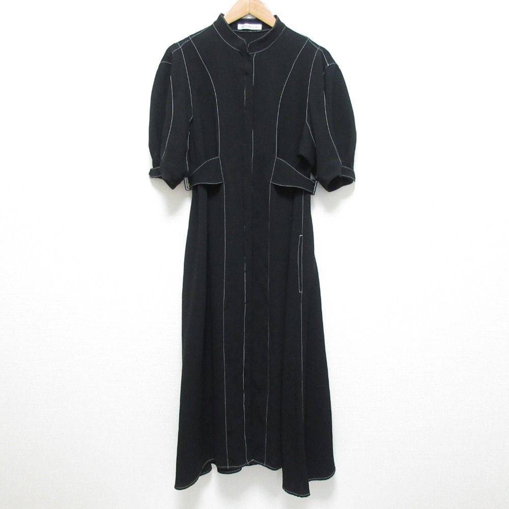 24SS AKIKO AOKI アキコアオキ ママー ドレス ワンピース AA24SS-D04 サイズF ブラック レディース 古着