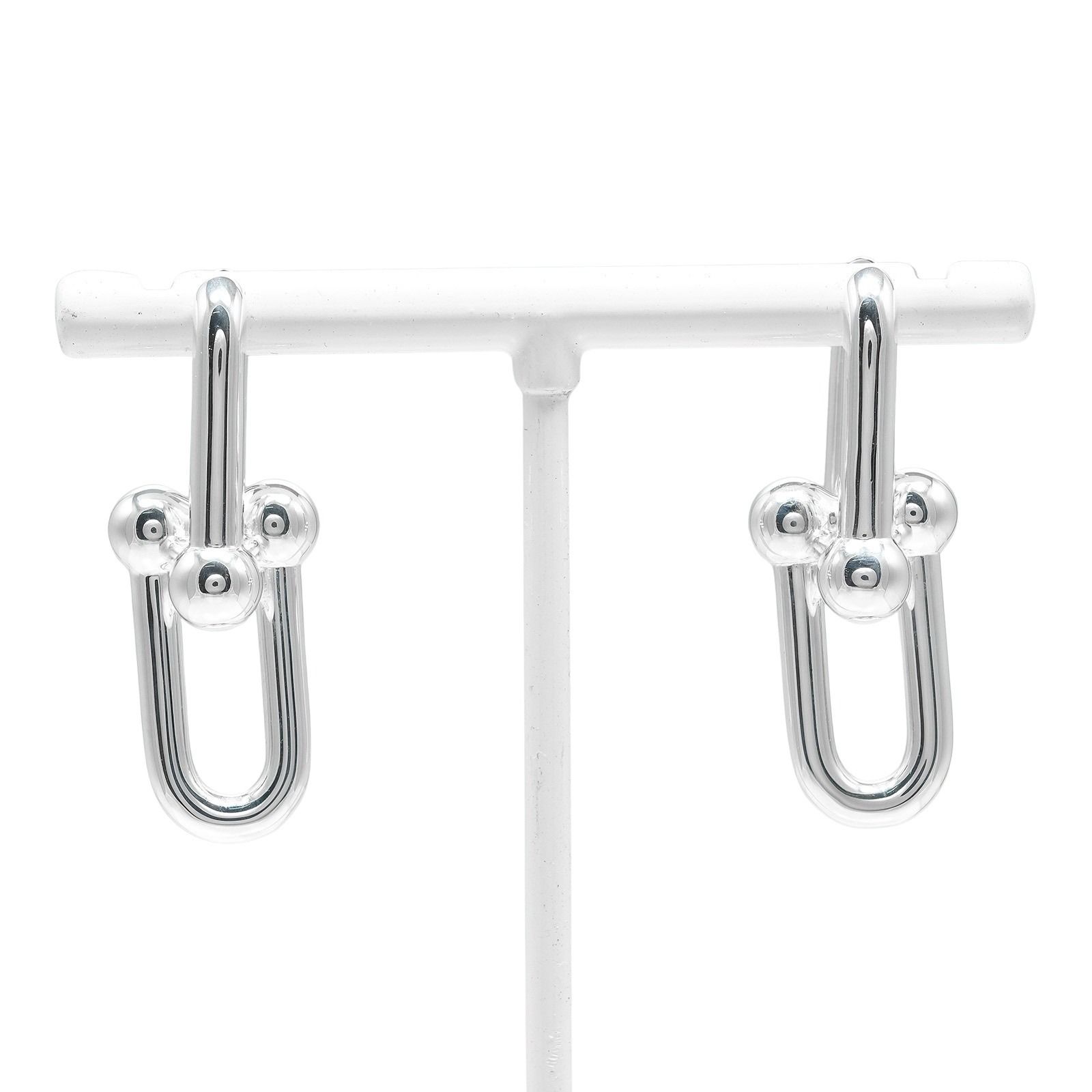 TIFFANY-Co. ティファニー ハードウェア ラージリンク シルバー925 レディース 10.6g ピアス