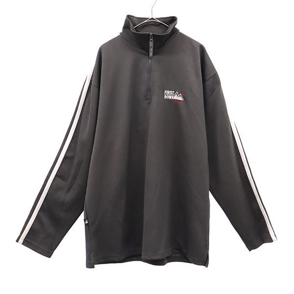商品確認用 ファーストダウン 90s ハーフジップ 長袖 Tシャツ LL グレー