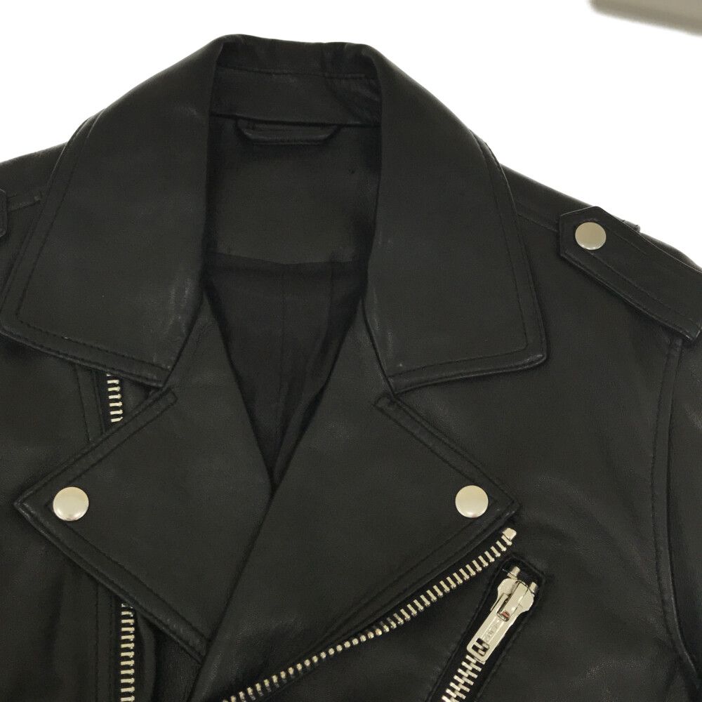 【希少】スリーワンフィリップリム　変形　レザージャケット　ラムレザー　ブラック 3.1 Phillip Lim (スリーワンフィリップリム) ラムレザーダブル