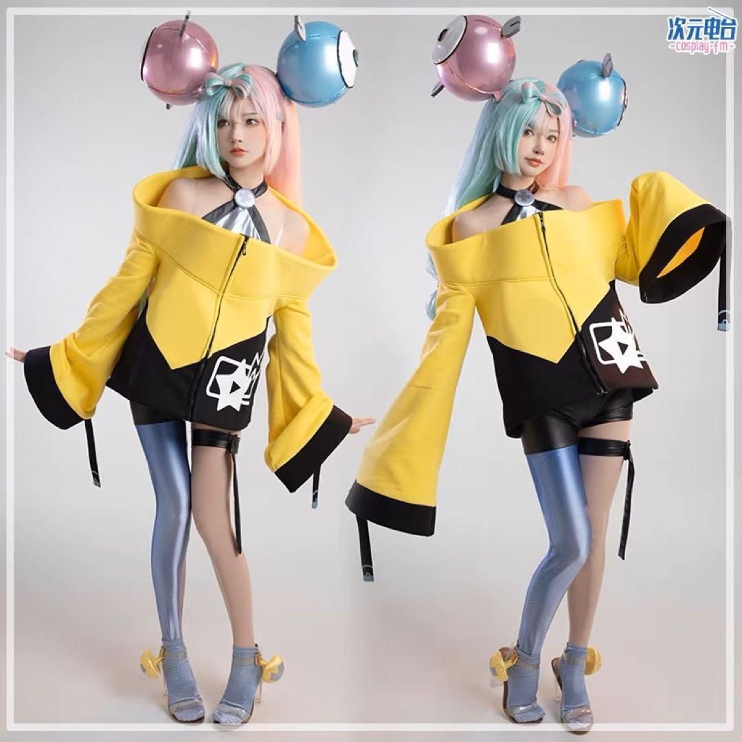 ポケモン ナンジャモ コスプレ衣装 ウィッグ コイル別途 新品未使用 次元電台 ポケモン ナンジャモ コスプレ衣装