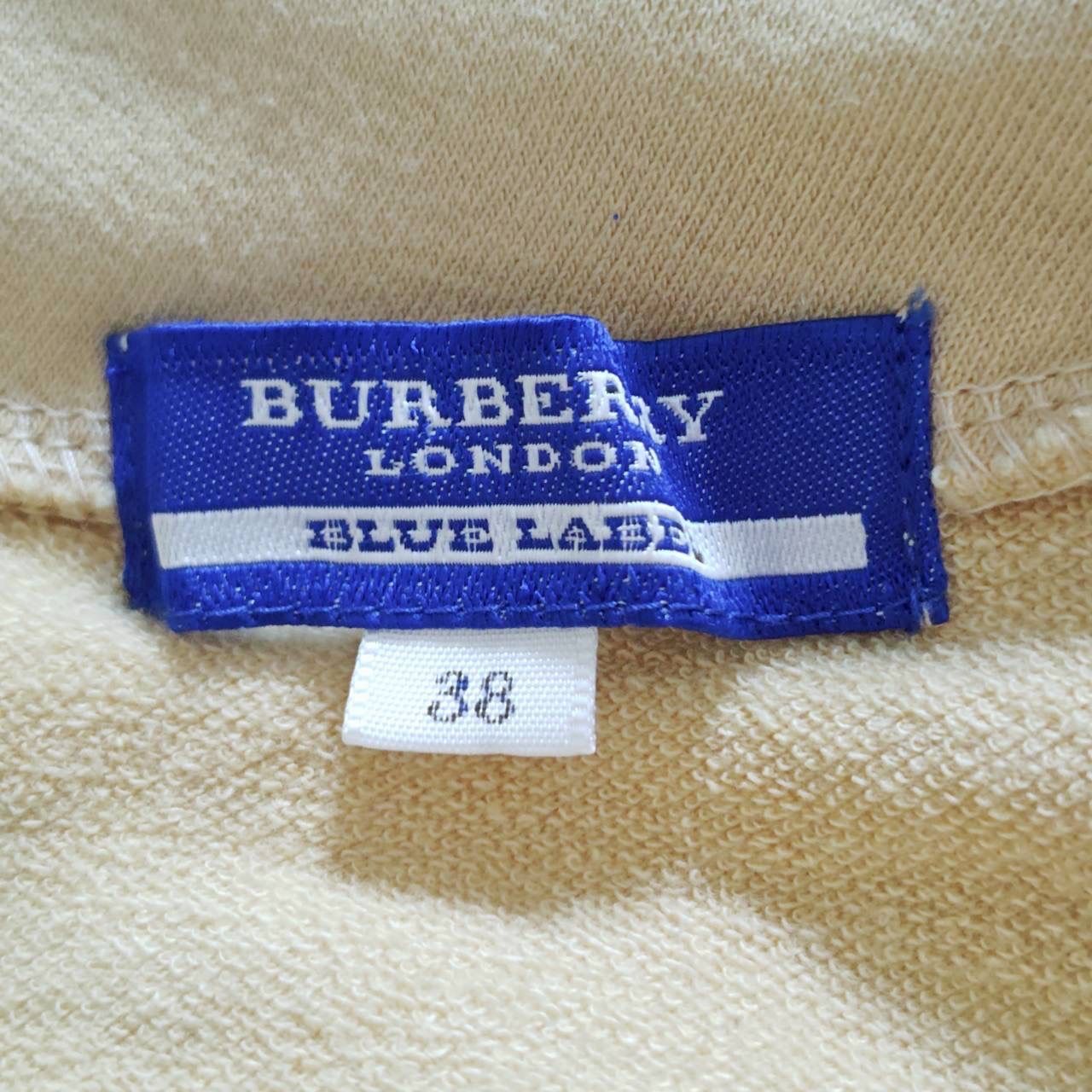 ◎ 三陽商会 ◎ BURBERRY LONDON バーバリーロンドン チュニック トップス スウェット 半袖 プルオーバー ボリュームネック BLUE LABEL ブルーレーベル 上品 ハイクラス感 クリーム レディース 38 M36420ji OLIVIERBERNSTEIN_COM