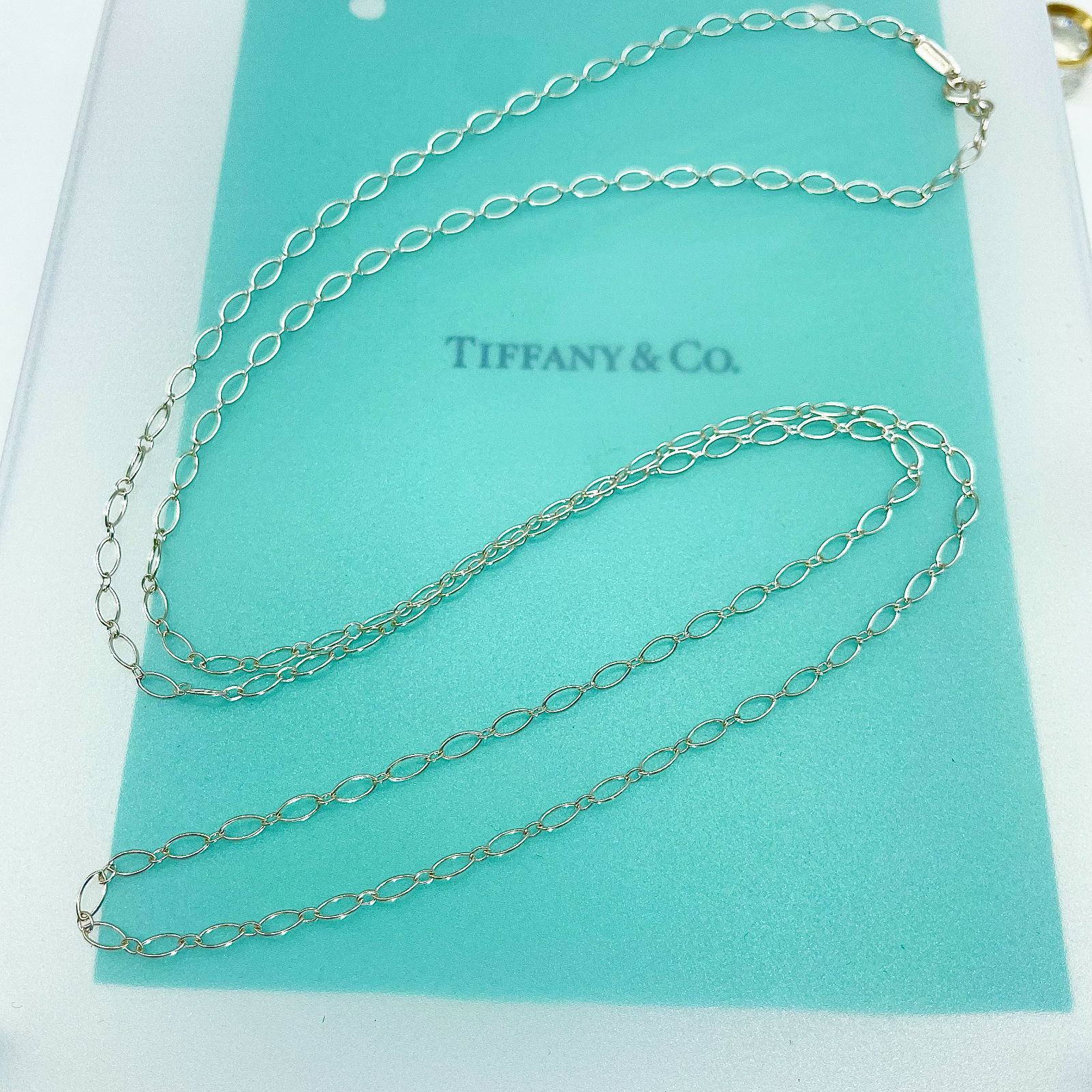 希少　ティファニー オーバル　チェーン　76cm ロング　ネックレス　オールド old Tiffany ★112