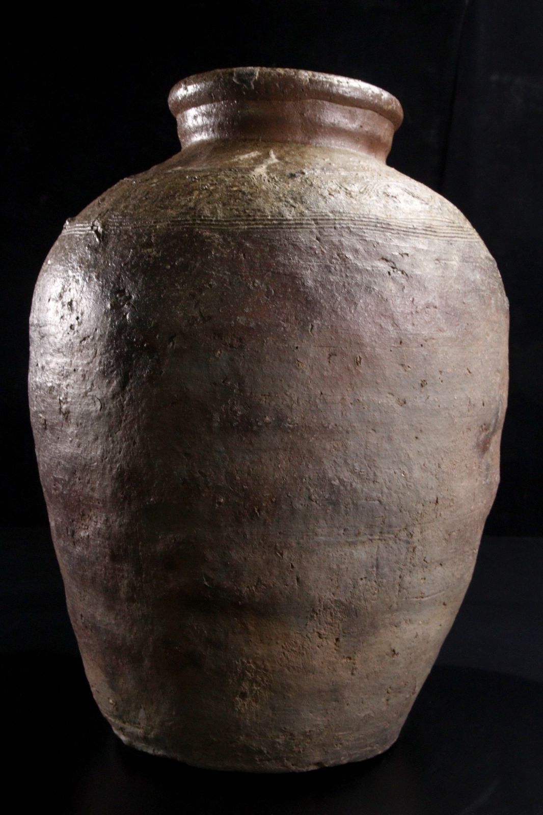 時代 古備前 波状紋大花瓶 41.5cm 箱付 壷 花入 唐物骨董 楾 G25-QV