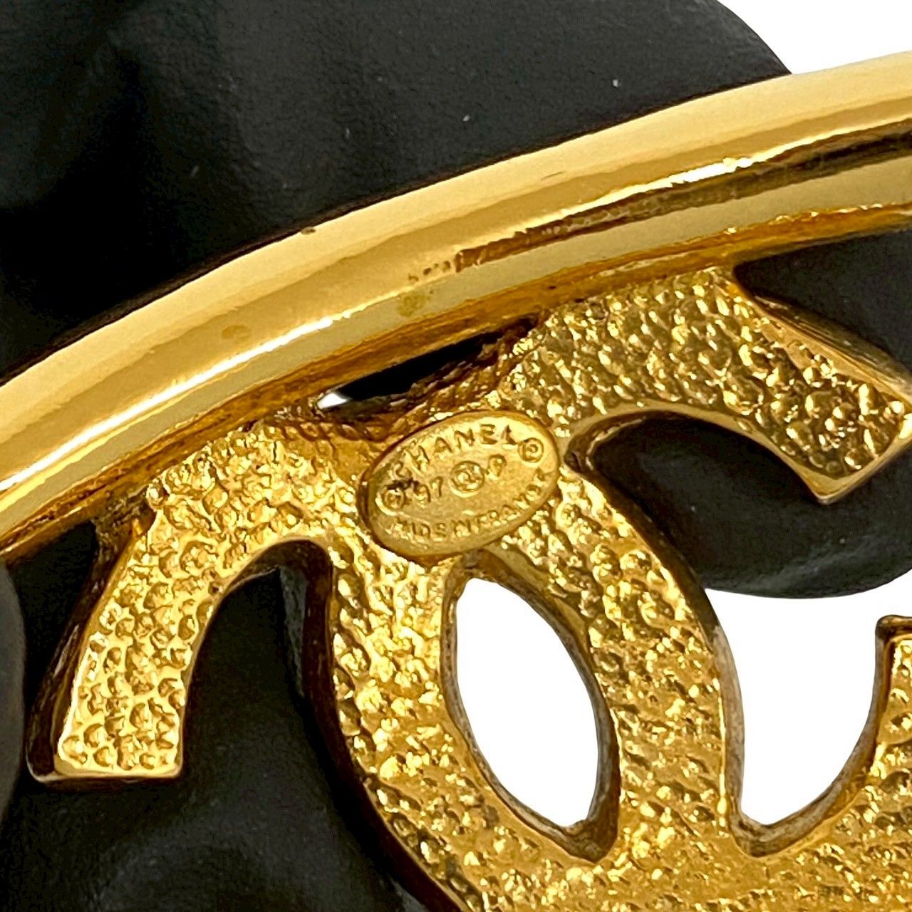 き コメあり 97P CHANEL シャネル ヴィンテージ ココマーク バングル ブレスレット ゴールド 02633